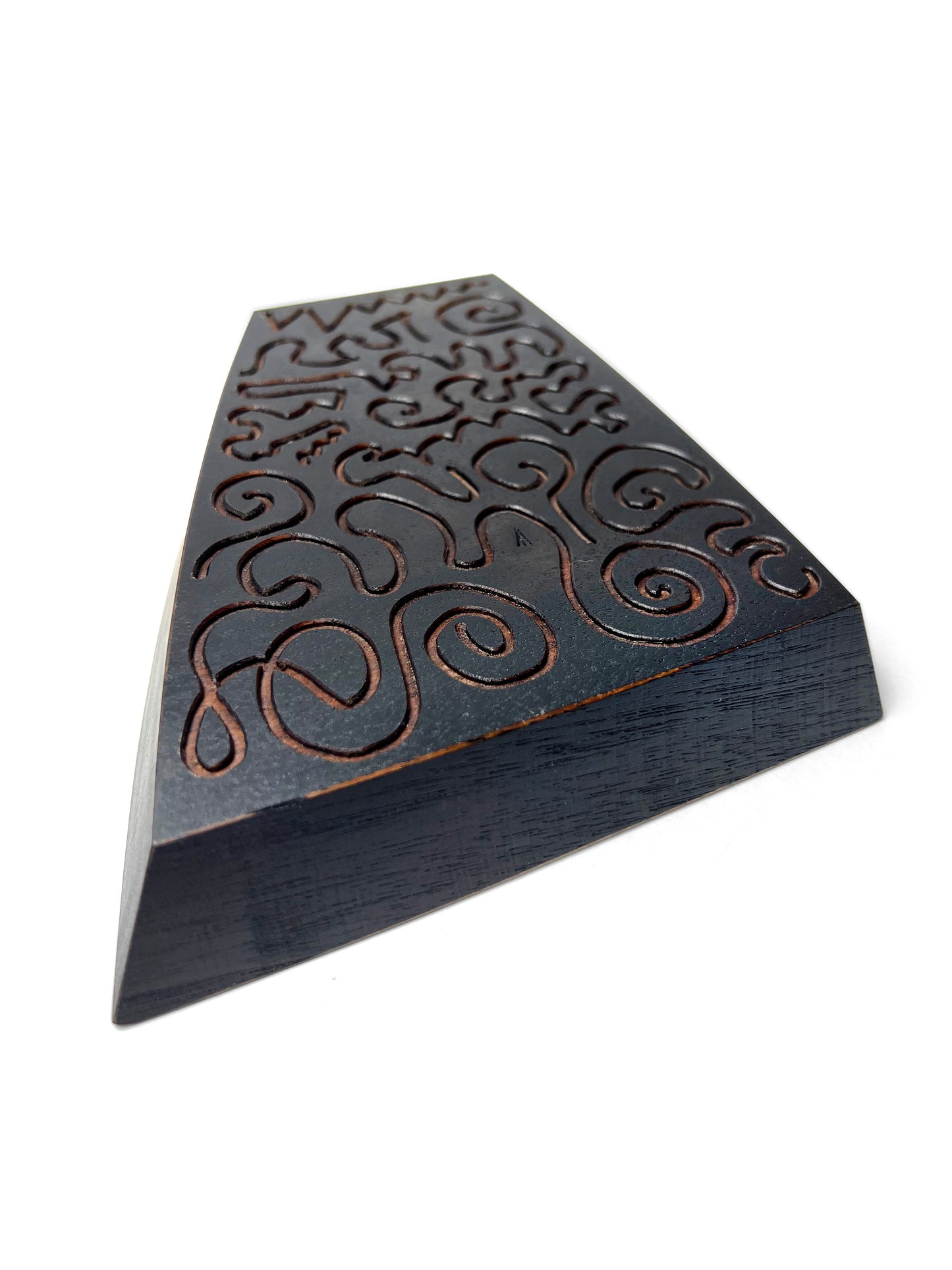 Walnut double dish
